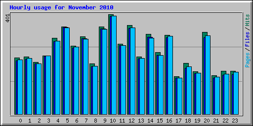 Hourly usage for November 2010